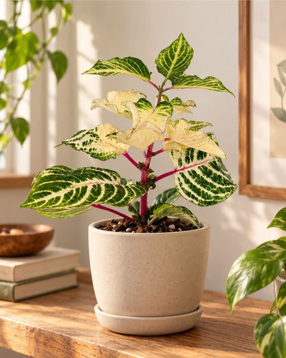 Iresine herbstii Aureoreticulata im topf eingepflanzt