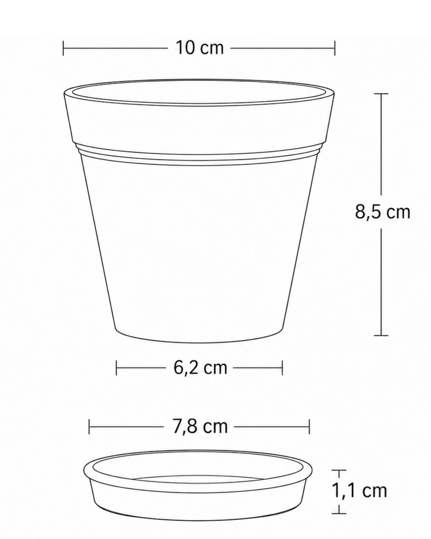 kleiner topf flora maße