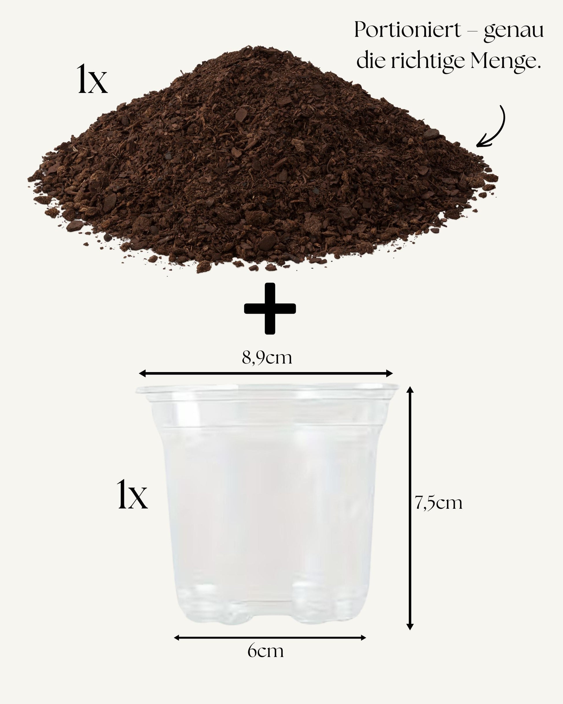 Pflanztöpfe mit erde klein